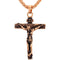 Crucifix Cross Pendant Stainless Steel Necklace