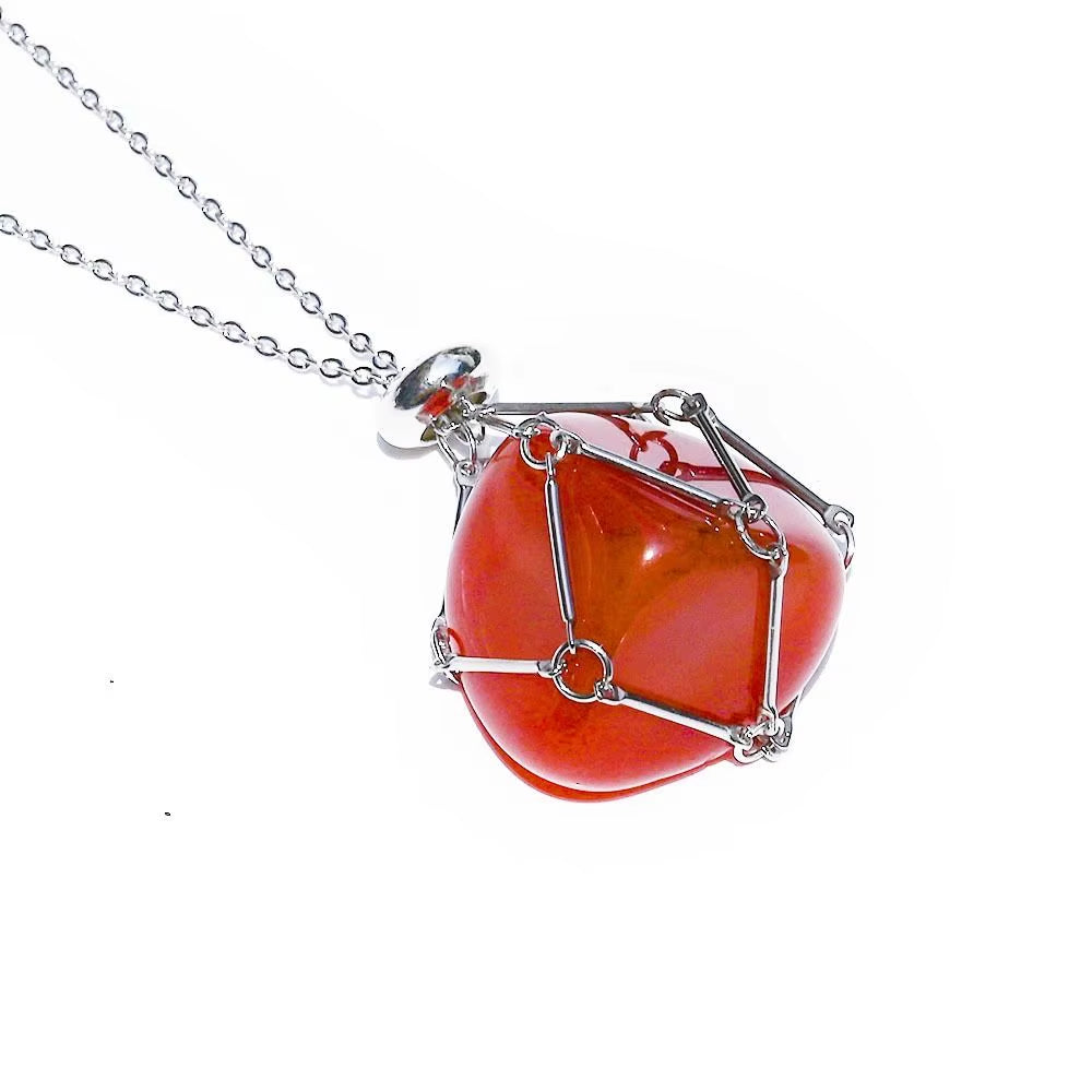 Crystal Holder Cage Necklace